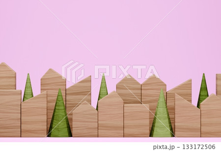 3D画像_積み木の家 3D画像_積み木の家 133172506