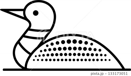 Common loon geometric logo Common loon geometric logo 133173051