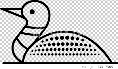 Common loon geometric logo Common loon geometric logo 133173051