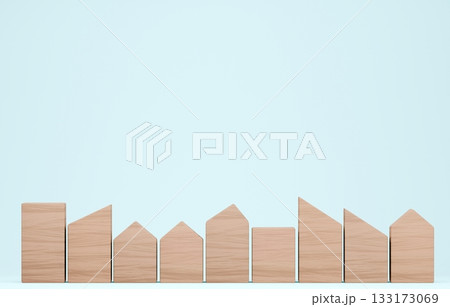 3D画像_積み木の家 133173069