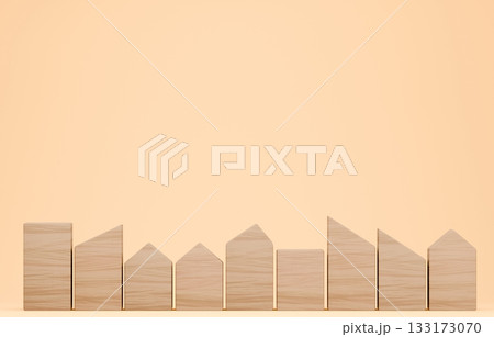 3D画像_積み木の家 133173070