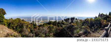 多度山山頂からのパノラマ俯瞰風景 133173173