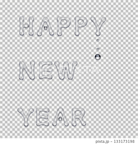 水滴で描いたHappyNewYear 133173198