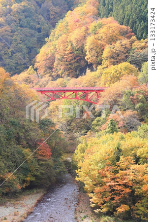 信州松川渓谷　高井橋 133173424