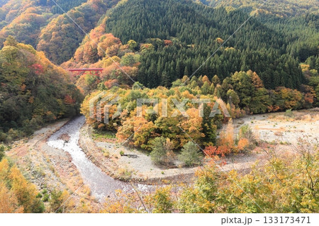 信州松川渓谷　高井橋 133173471