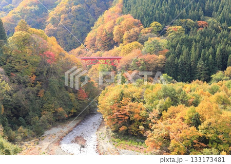 信州松川渓谷　高井橋 133173481