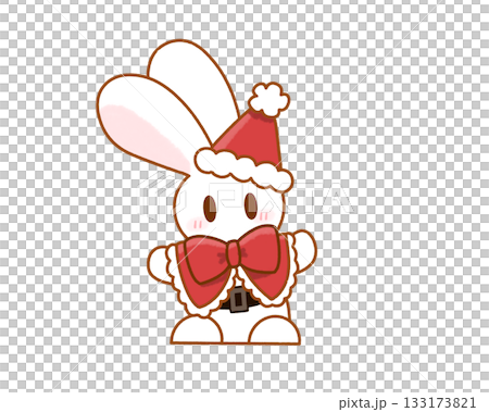 A rabbit dressed as Santa Claus A rabbit dressed as Santa Claus 133173821