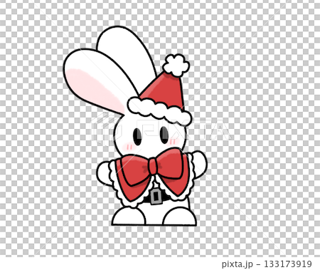 A rabbit dressed as Santa Claus ~Main line black~ A rabbit dressed as Santa Claus ~Main line black~ 133173919