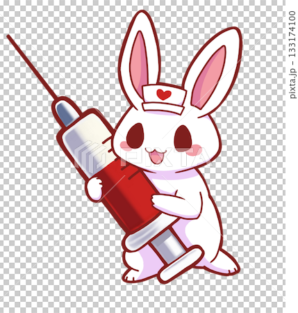 兔子拿著注射器 兔子拿著注射器 133174100