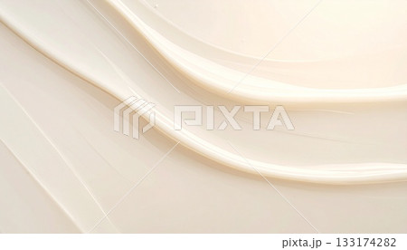 ウォームベージュのアクリル壁に、パウダリーな完全マットの質感が広がる背景です。 柔らかな自然光が拡散 133174282