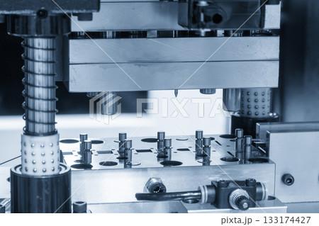 The sheet metal working process by transfer die. The sheet metal working process by transfer die. 133174427