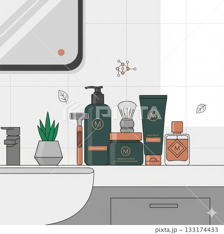 メンズコスメのイラスト 133174433