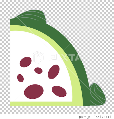 Dome cake, matcha, cut Dome cake, matcha, cut 133174541