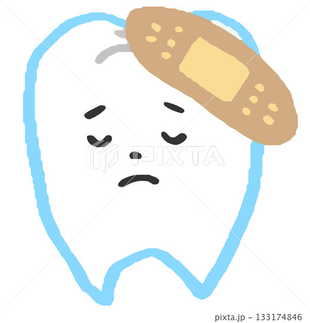 怪我をしている歯 133174846