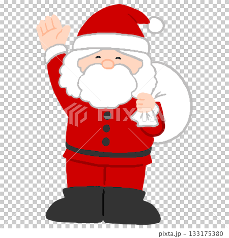 Santa Claus with one hand raised Santa Claus with one hand raised 133175380