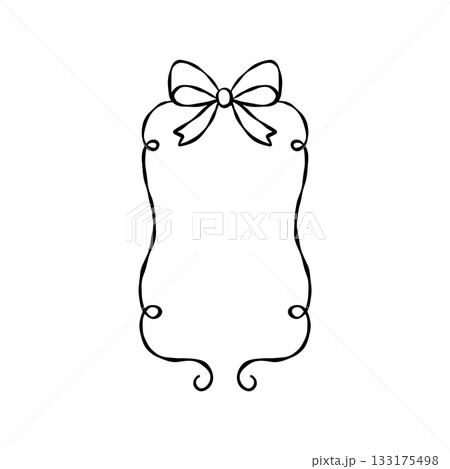 Whimsical frame with bow coquette border for bachelorette decor Whimsical frame with bow coquette border for bachelorette decor 133175498