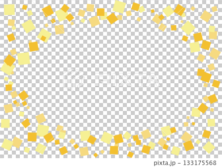 五彩紙屑邊框背景插圖，黃色，金色，向量 png，白色背景 133175568