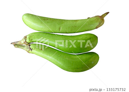 Fresh stack long green eggplant Fresh stack long green eggplant 133175732
