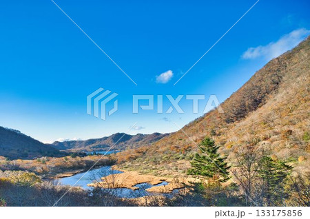 鳥居峠からの晩秋の覚満渕 133175856