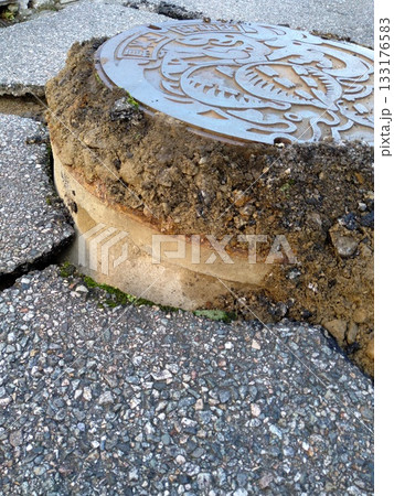 能登半島地震による液状化現象 能登半島地震による液状化現象 133176583