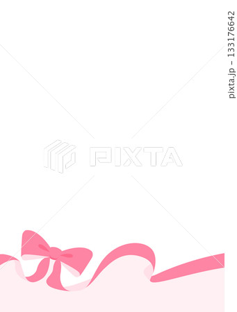リボンのデコレーションフレーム、背景、縦向き 133176642