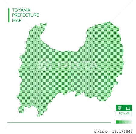 富山県地図・Toyama（ドット） 133176843