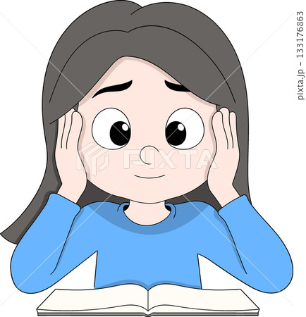 Stressed Woman Reading Book for School Exam Education Cartoon Vector Illustration Stressed Woman Reading Book for School Exam Education Cartoon Vector Illustration 133176863