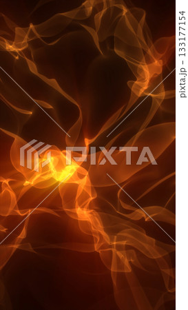 Abstract glowing orange energy waves flowing in dark space, creating a fiery, fluid motion design Abstract glowing orange energy waves flowing in dark space, creating a fiery, fluid motion design 133177154