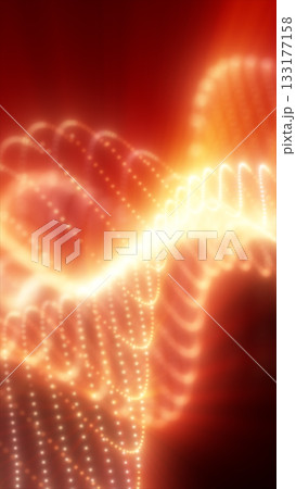 Abstract glowing orange spiral made of bright particles twisting in dynamic light motion Abstract glowing orange spiral made of bright particles twisting in dynamic light motion 133177158