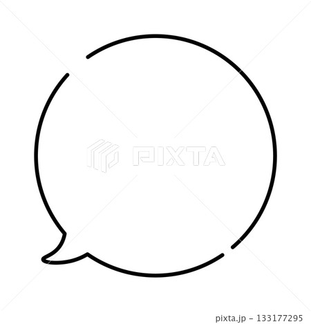 シンプルな吹き出しのイラスト　円 133177295