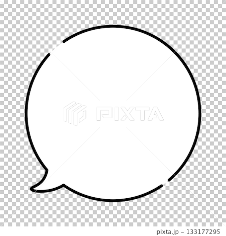 シンプルな吹き出しのイラスト　円 133177295