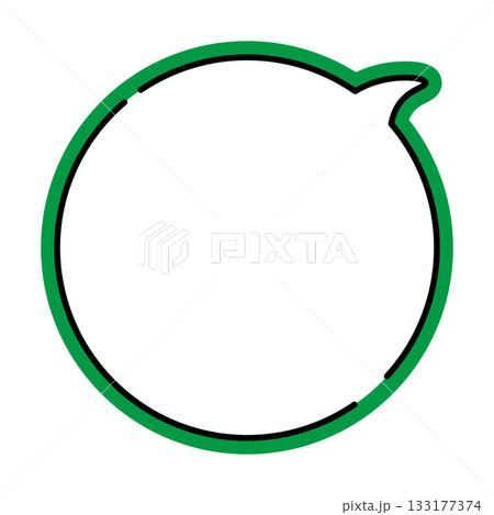 シンプルな吹き出しのイラスト　円 133177374