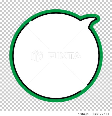 シンプルな吹き出しのイラスト　円 133177374