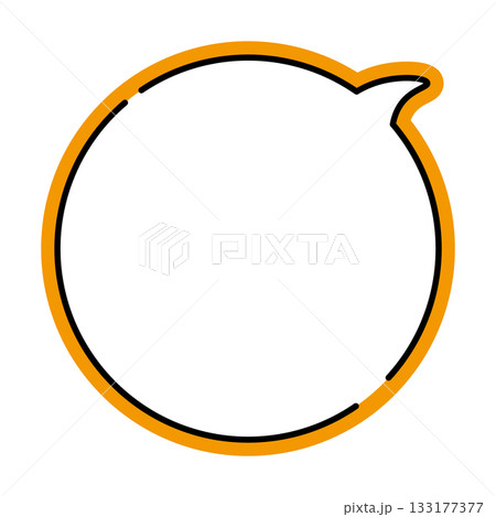 シンプルな吹き出しのイラスト　円 133177377