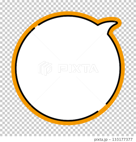 シンプルな吹き出しのイラスト　円 133177377