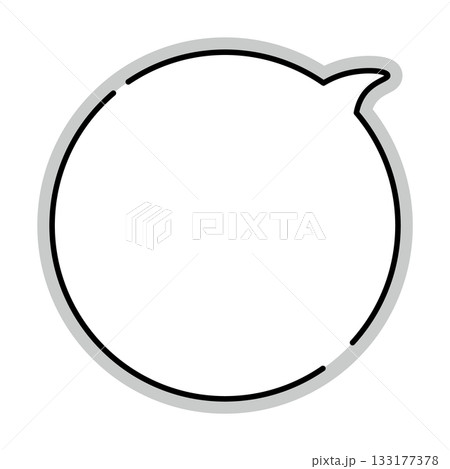 シンプルな吹き出しのイラスト　円 133177378