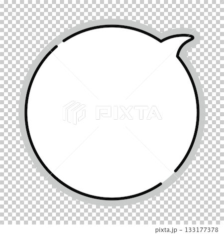 シンプルな吹き出しのイラスト　円 133177378