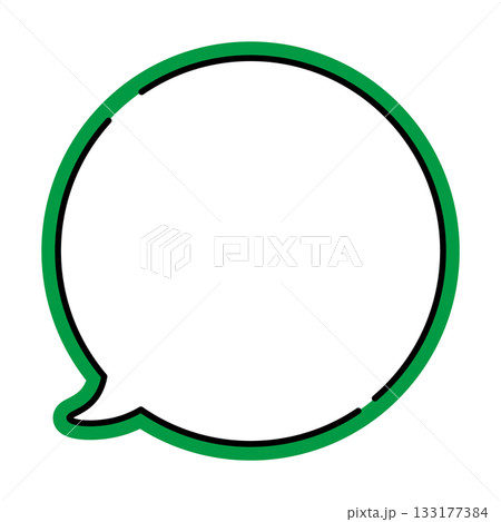 シンプルな吹き出しのイラスト　円 133177384