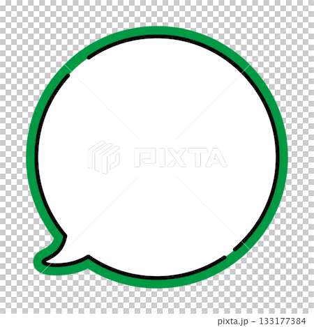 シンプルな吹き出しのイラスト　円 133177384