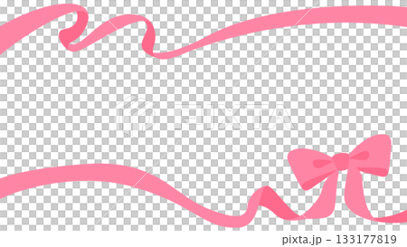 リボンのデコレーションフレーム 133177819