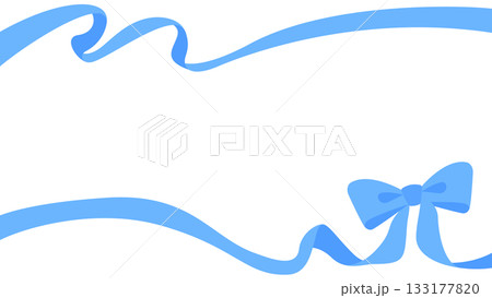 リボンのデコレーションフレーム 133177820