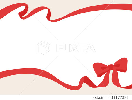 リボンのデコレーションフレーム リボンのデコレーションフレーム 133177821