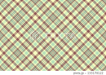 Robe textile fabric vector, britain background tartan pattern. Stage check plaid seamless texture in light and red colors. 133178122