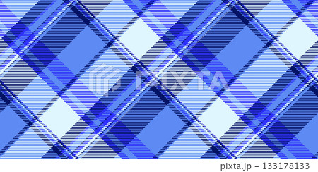 Diagonal seamless plaid check, business textile tartan background. Smooth texture vector fabric pattern in blue and light colors. Diagonal seamless plaid check, business textile tartan background. Smooth texture vector fabric pattern in blue and light colors. 133178133