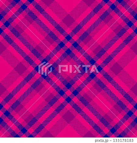 Deep check tartan pattern, tiny vector seamless plaid. Latin background fabric textile texture in mexican pink and pink colors. Deep check tartan pattern, tiny vector seamless plaid. Latin background fabric textile texture in mexican pink and pink colors. 133178183