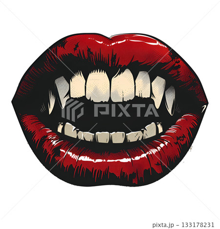 A red mouth collage A red mouth collage 133178231