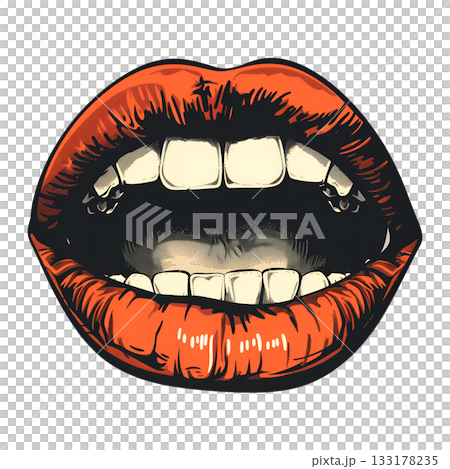 A red mouth collage A red mouth collage 133178235