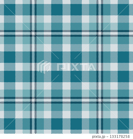Classic teal plaid pattern. Textile design for fabric, paper, backdrops. Evokes cozy, heritage, and refined rustic charm. Versatile for various creative projects. Classic teal plaid pattern. Textile design for fabric, paper, backdrops. Evokes cozy, heritage, and refined rustic charm. Versatile for various creative projects. 133178258