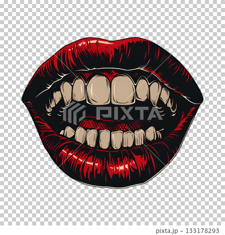 A red mouth collage A red mouth collage 133178293