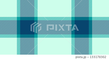 Classic textile design featuring a geometric plaid pattern in cool blue and turquoise hues. Suitable for backgrounds, textures, or seasonal themes. 133178302